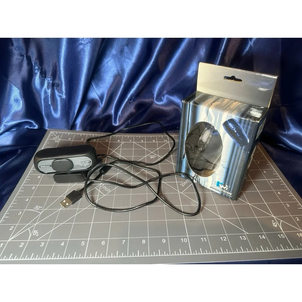 1080P HD Webcam & Kingwin Wired Optical Mouse for Desktop Laptop Both New